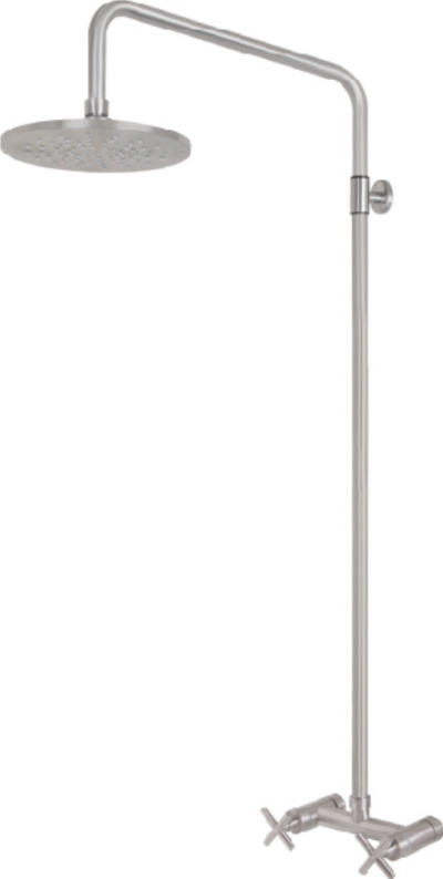 WS-8088R DUAL HANDLE MIXER SHOWER COLUMN L-SPOUT, HEAD SHOWER 8"