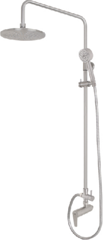 WS-8091R SINGLE HANDLE SHOWER SET L-SPOUT, HEAD SHOWER 8" WITH DIVERTER FOR HAND SHOWER