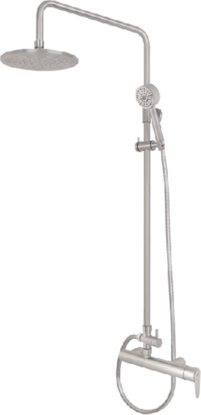 WS-8092R SINGLE LEVER MIXER SHOWER SET L-SPOUT, HEAD SHOWER 8" WITH DIVERTER FOR HAND SHOWER