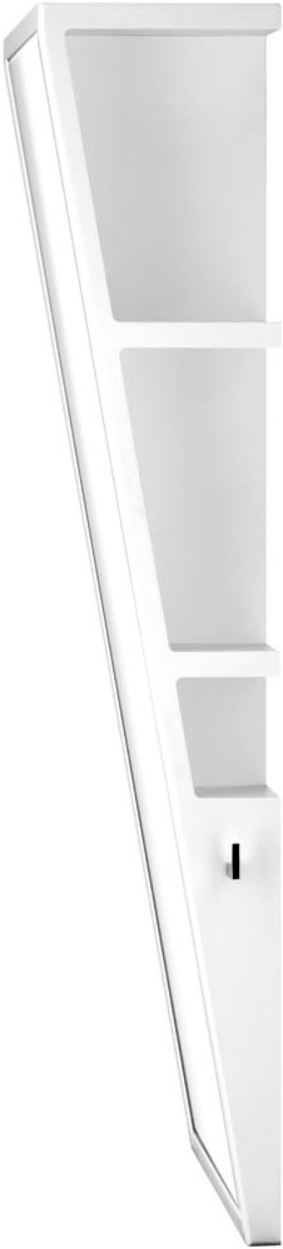 MZ901#WH กระจกเงามุม10องศาพร้อมชั้นวางของและตะขอแขวนผ้า (สีขาว)