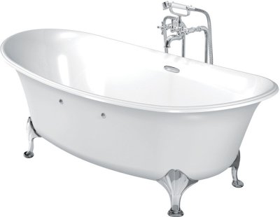 PPY1806HPWGE อ่างอาบน้ำเพิร์ลอะคริลิค แบบมีมือจับ (Gold Stand)