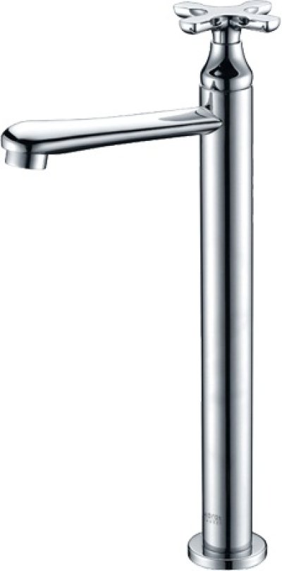 KF-10-111-50 ก๊อกเดี่ยวอ่างล้างหน้าทรงสูง ปากกรองสามารถปรับลำน้ำได้