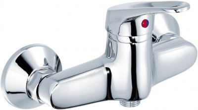 HO40-50 ก๊อกผสมยืนอาบแบบก้านโยก ติดผนัง สำหรับฝักบัวสายอ่อน