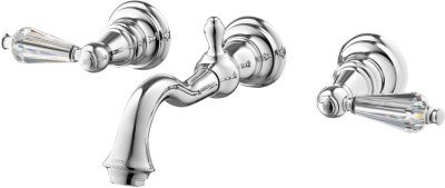 CT2222C17ST ก๊อกผสมอ่างล้างหน้า แบบติดผนัง เซ็นเตอร์ 8 นิ้ว รุ่น GLAMIS (มือจับ CRYSTAL)