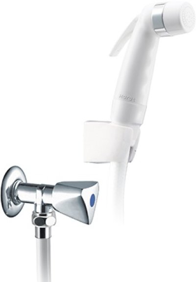 EB74-11 สายฉีดชำระ สีขาว+สต๊อปวาล์ว