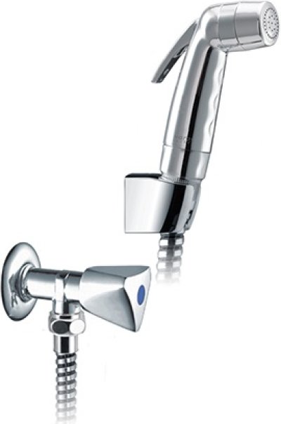 EB74-50 ชุดฉีดชำระสีโครเมี่ยม พร้อมสาย , ขอแขวนและสต๊อปวาล์ว