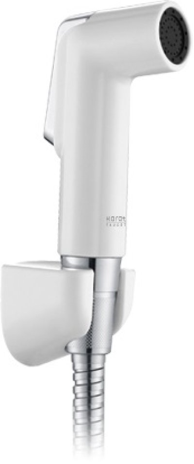 KA-01-321-11 ชุดฉีดชำระสีขาว พร้อมสายและขอแขวนสีโครเมี่ยม