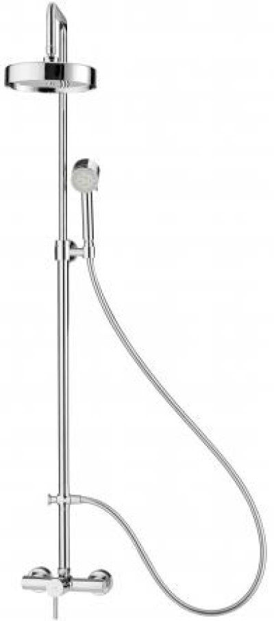 CT2047WS ก๊อกผสมยืนอาบน้ำแบบก้านโยกพร้อมฝักบัวสายอ่อน 3 ฟังก์ชั่น และฝักบัวก้านแข็งขนาด 8 นิ้ว รุ่น ANTHONY