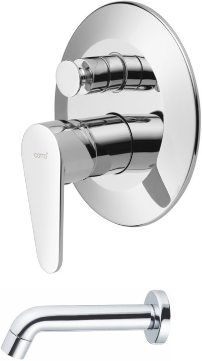 CT3005AE ก๊อกผสมอ่างอาบน้ำแบบก้านโยกชนิดฝังผนัง รุ่น NEXT I