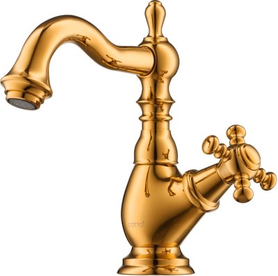 CT1200C18#GR ก๊อกเดี่ยวอ่างล้างหน้าพร้อมสะดือแบบกด(สีทอง) รุ่น GLAMIS