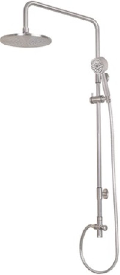 WS-8085R ชุดฝักบัวอาบน้ำแบบผสม ปรับระดับได้ พร้อมตัวปรับทางน้ำ คอ L (หัวฝักบัว 8 นิ้ว)