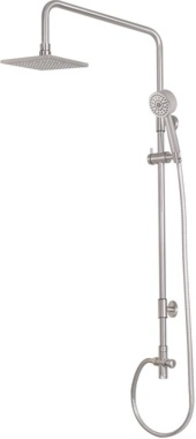 WS-8085S ชุดฝักบัวอาบน้ำแบบผสม ปรับระดับได้ พร้อมตัวปรับทางน้ำ คอ L (หัวฝักบัว 8 นิ้ว)