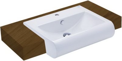 C02237 อ่างล้างหน้า แบบฝังครึ่งเคาน์เตอร์ รุ่น RIVIERA