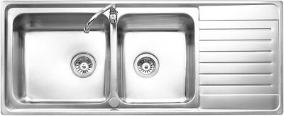 DLS200B อ่างล้างจาน 2 หลุม 1 ที่พัก