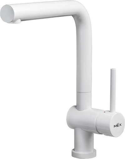 1345-D6 (W) ก๊อกผสมร้อน-เย็นแบบก้านโยก ทรงโค้งสูง