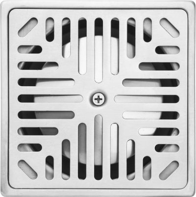 FUVHU-W002FS ตะแกรงกันกลิ่นสี่เหลี่ยม 4.8"ฝาเหลี่ยมท่อ 2.1/2"