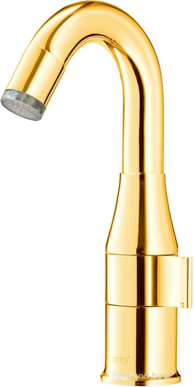 CT1213#GR(LED) ก๊อกเดี่ยวอ่างล้างหน้าพร้อมไฟ LED (สีทอง) รุ่น VEGAS