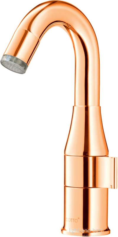 CT1213#RG(LED) ก๊อกเดี่ยวอ่างล้างหน้าพร้อมไฟ LED(สีโรสโกลด์) รุ่น VEGAS