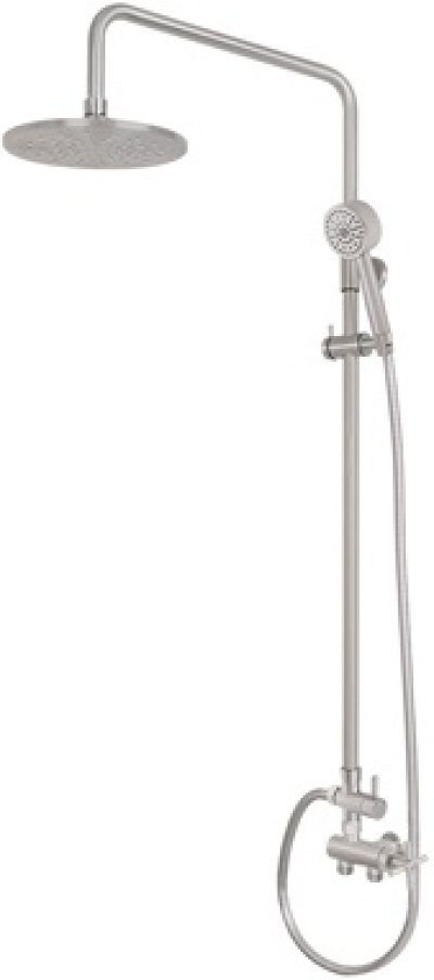 WS-8183R ชุดฝักบัวอาบน้ำ คอ L หัวฝักบัว 8 นิ้ว กลม (ติดตั้งกับเครื่องทำน้ำอุ่นได้)