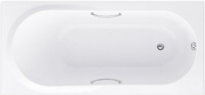 BH245PP(H) อ่างอาบน้ำแบบมีมือจับพร้อมสะดือป๊อปอัพ รุ่น BETTI