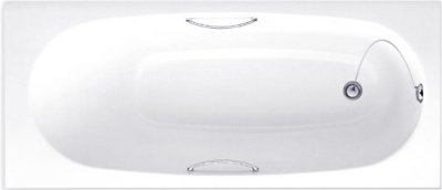 BH226D(H) อ่างอาบน้ำแบบมีมือจับพร้อมสะดือสายโซ่ รุ่น SANTA