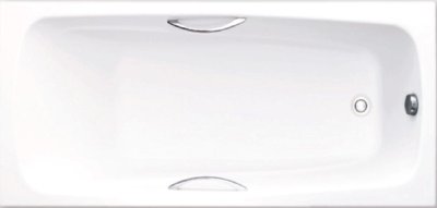 BH220PP(H) อ่างอาบน้ำแบบมีมือจับ พร้อมสะดือป๊อปอัพ รุ่น MILANO