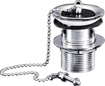 BAD1-50 สะดืออ่างล้างหน้าแบบสายโซ่ (มีรูน้ำล้น)