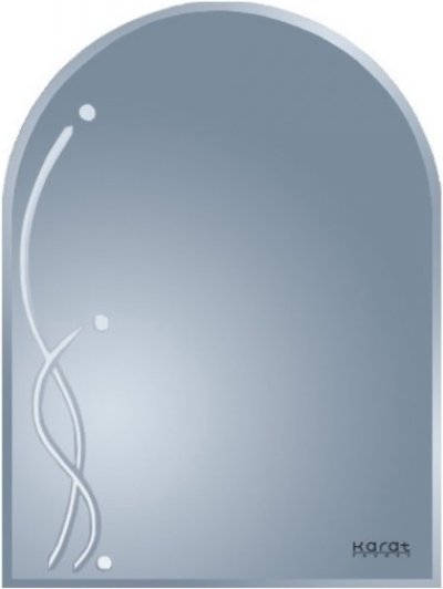 BW91B-50 กระจกเงา ทรงโค้ง ขนาด 45x60 ซม. แกะลาย