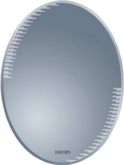 BW93C-50 กระจกเงา ทรงรี ขนาด 45x60 ซม. แกะลาย