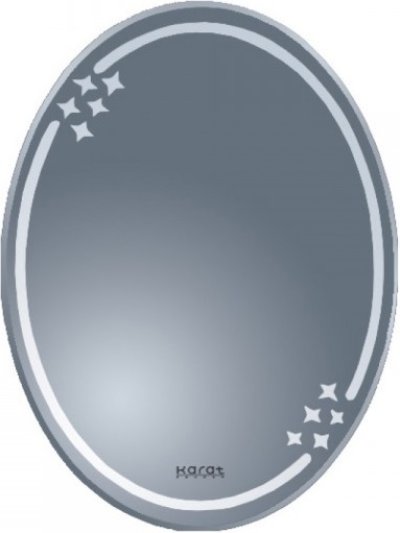 BW93B-50 กระจกเงา ทรงรี ขนาด 45x60 ซม. แกะลาย