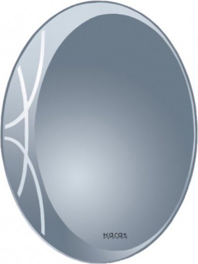 BW93A-50 กระจกเงา ทรงรี ขนาด 45x60 ซม. แกะลาย