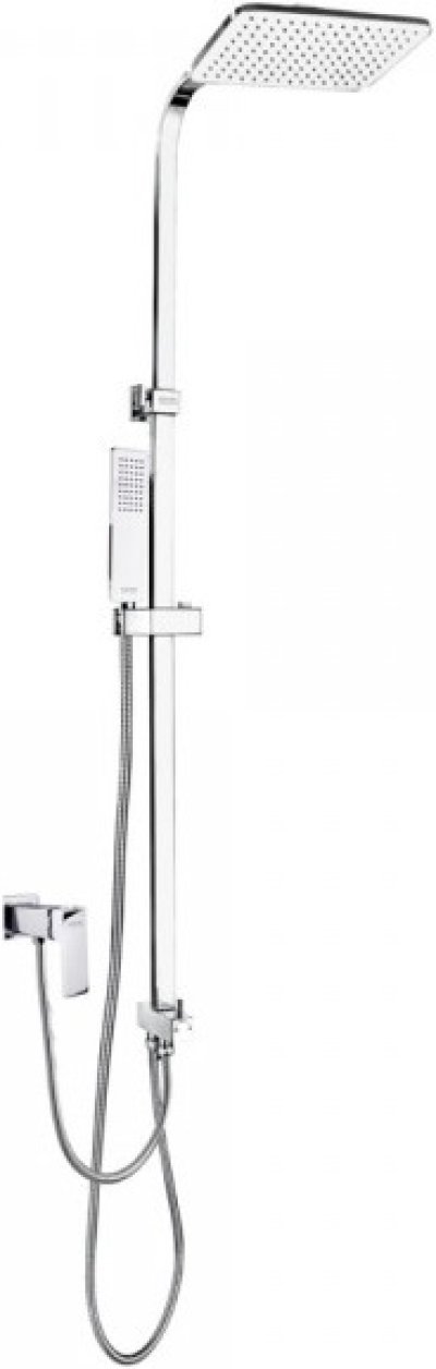 KRS-031-870 ก๊อกเดี่ยวติดผนัง พร้อมชุดฝักบัว Rain Shower และฝักบัวสายอ่อนปรับน้ำ 1 ระดับ