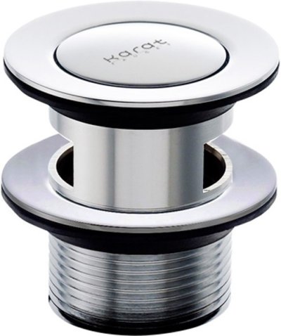 BAD5-50 สะดืออ่างล้างหน้าแบบกด (มีรูน้ำล้น)