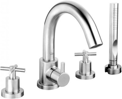 HFVSB-4002D9 ก๊อกคู่ผสมอ่างอาบน้ำ แบบตั้งพื้น พร้อมฝักบัวมือถือ รุ่น SMOOTH