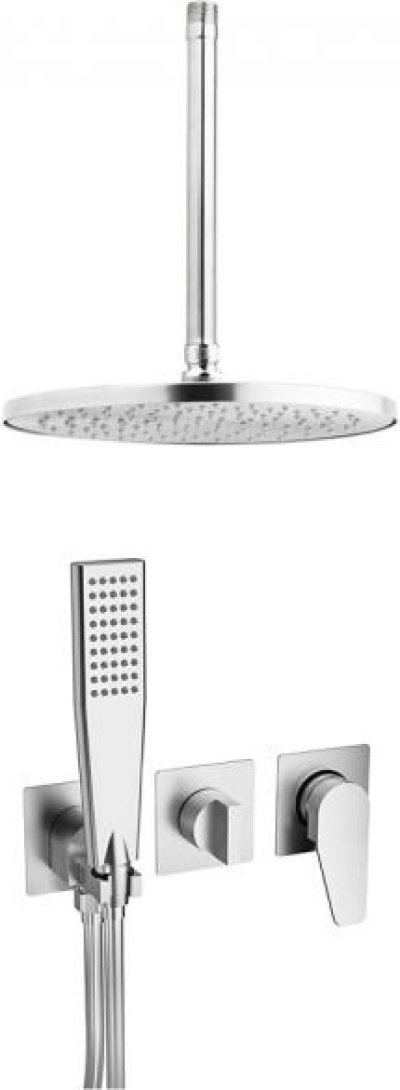 HFVSP-3131C3 ก๊อกเดี่ยวผสมฝักบัวแบบฝังผนัง พร้อมฝักบัวมือถือ และ ฝักบัวก้านแข็งแบบติดผนัง หัวฝักบัวขนาด 10 นิ้ว รุ่น CONTOUR