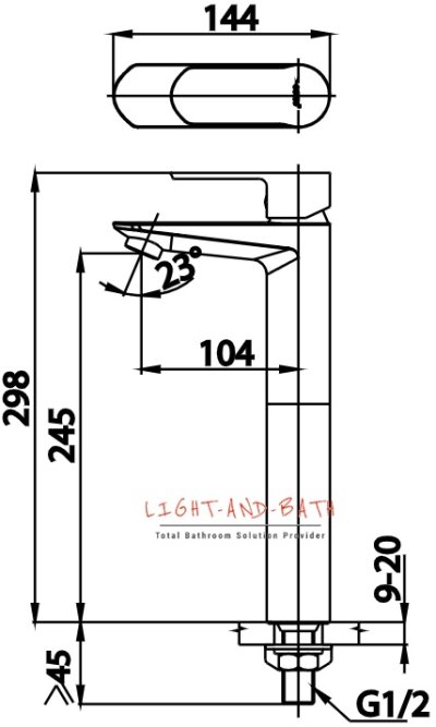 CT1177AY ก๊อกเดี่ยวอ่างล้างหน้าแบบก้านโยก(ทรงสูง) รุ่น WALTZ
