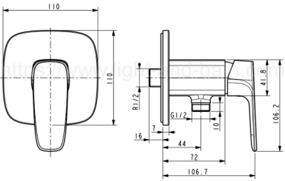 FFAS1726-701500BT0 SIGNATURE EXPOSED SHOWER MONO