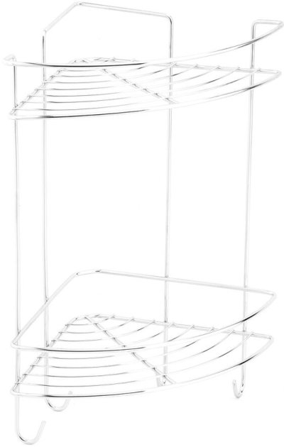 HWHOY-H105C ตะแกรงวางของเข้ามุม 2 ชั้น (200 x 200) มีตะขอ