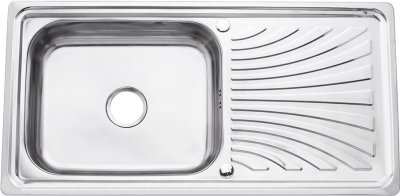 HLS13-125-2 อ่างซิงค์ 1 หลุม แบบมีที่พักจาน