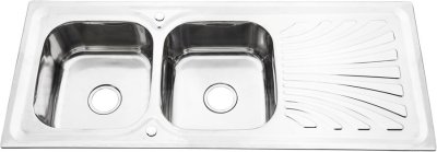 HLS13-125A-1 อ่างซิงค์ + สะดือพลาสติก + ท่อน้ำทิ้งพลาสติก ( 201)