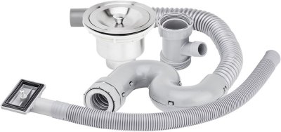 HLS13-201C1 ชุดสะดืออ่างแบบ C ขนาด 3.5 นิ้ว สำหรับอ่างล้างจาน 1 หลุม