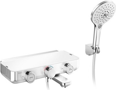 A-4954-200-AT EASYSET EXPOSED BATH & SHOWER AUTO TEMPERATURE MIXER WITH SHOWER KIT