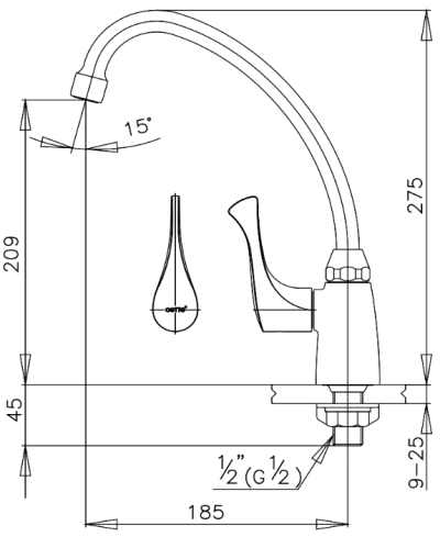 CT130C10(HM) ก๊อกอ่างซิงค์ รุ่น WINDY