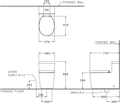 C102907 สุขภัณฑ์ แบบชิ้นเดียว 3/4.5 ลิตร รุ่น PATCHWORK