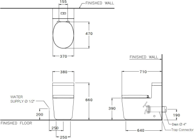 C102917 สุขภัณฑ์ แบบชิ้นเดียว 3/4.5 ลิตร รุ่น PATCHWORK