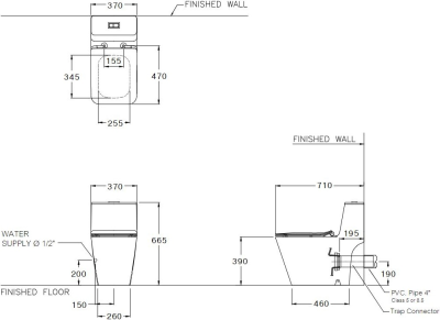 C10323(MBK) สุขภัณฑ์ แบบชิ้นเดียว 3/4.5 ลิตร รุ่น SIMPLY MODISH
