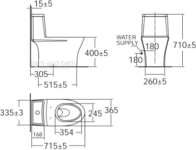 TF-2530MB3-WT-0 (CL25305-6DACTMB3) สุขภัณฑ์ แบบชิ้นเดียว 3/4.2 ลิตร รุ่น FLEXIO+EB-FB109SW