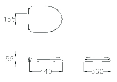 C90801 ฝารองนั่ง U-SHAPE (SOFT CLOSE & SUPER SEAT)