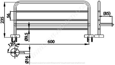 CT0153(HM) ชั้นวางผ้าสเตนเลส ยาว 60 ซม. รุ่น NEW HOTEL