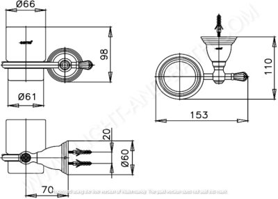 CT046(HM) ที่วางแก้วน้ำ รุ่น CLASSIC